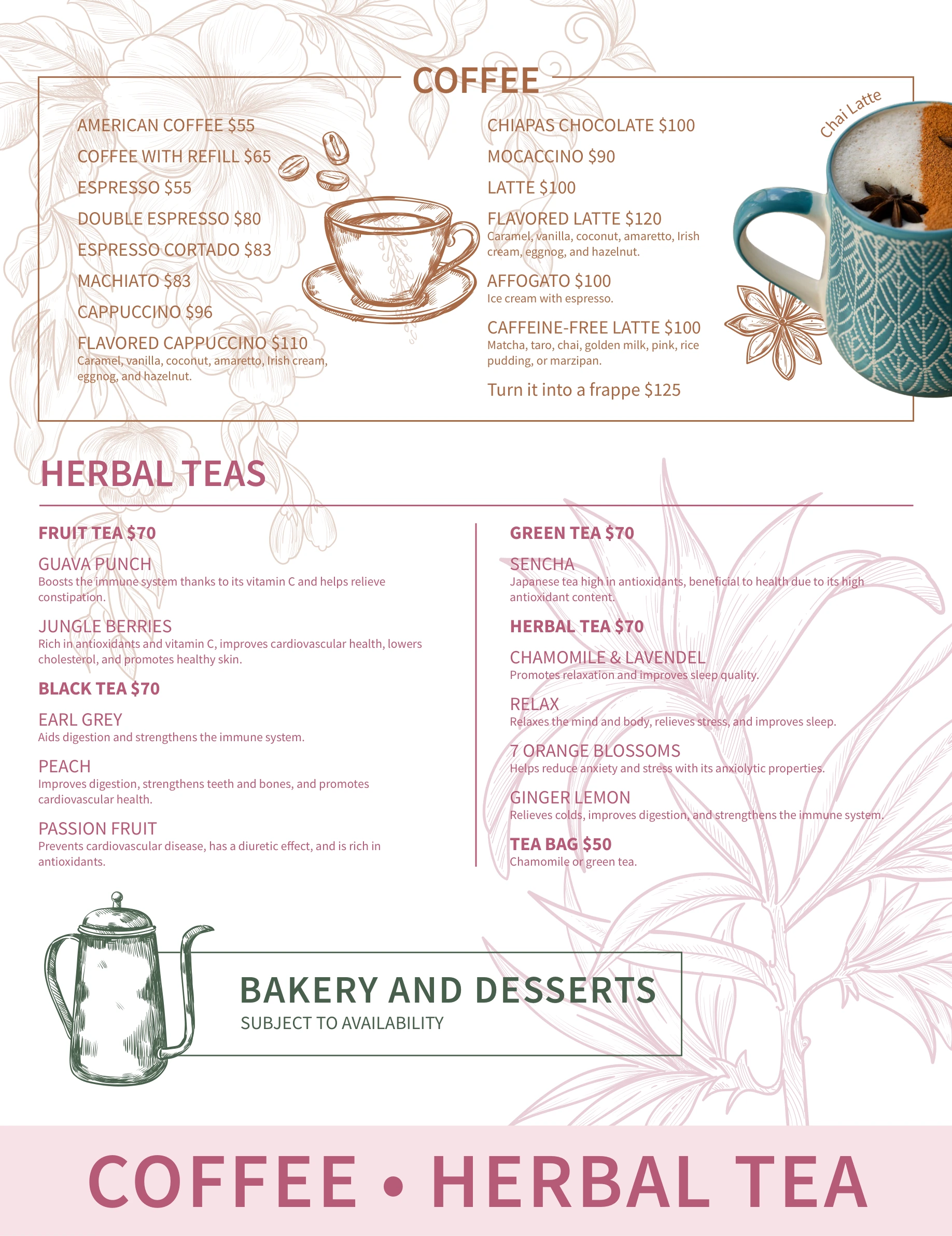 Bromelia menu, page 2 of 6. Open PDF for the original document.