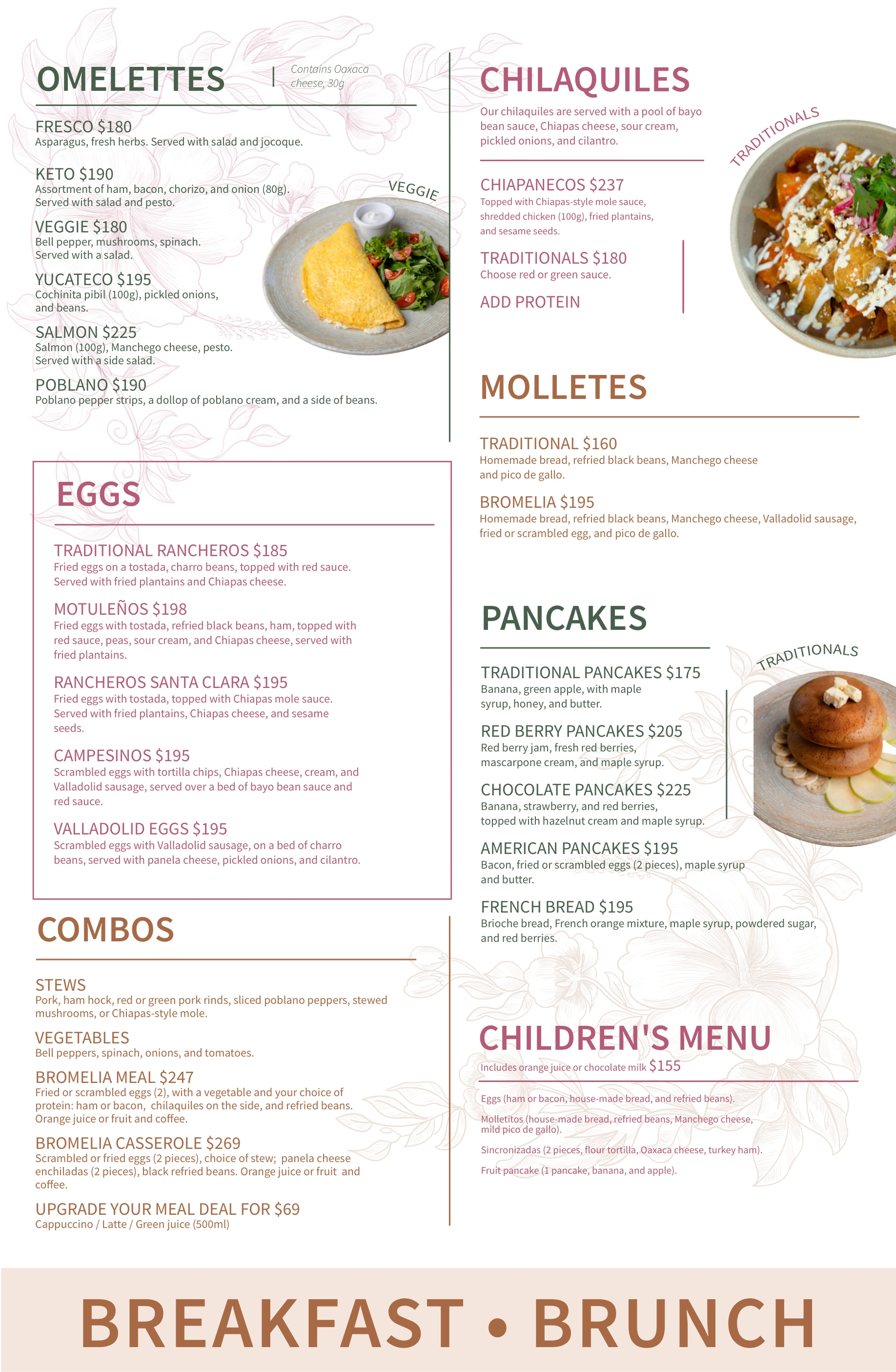 Bromelia menu, page 4 of 6. Open PDF for the original document.