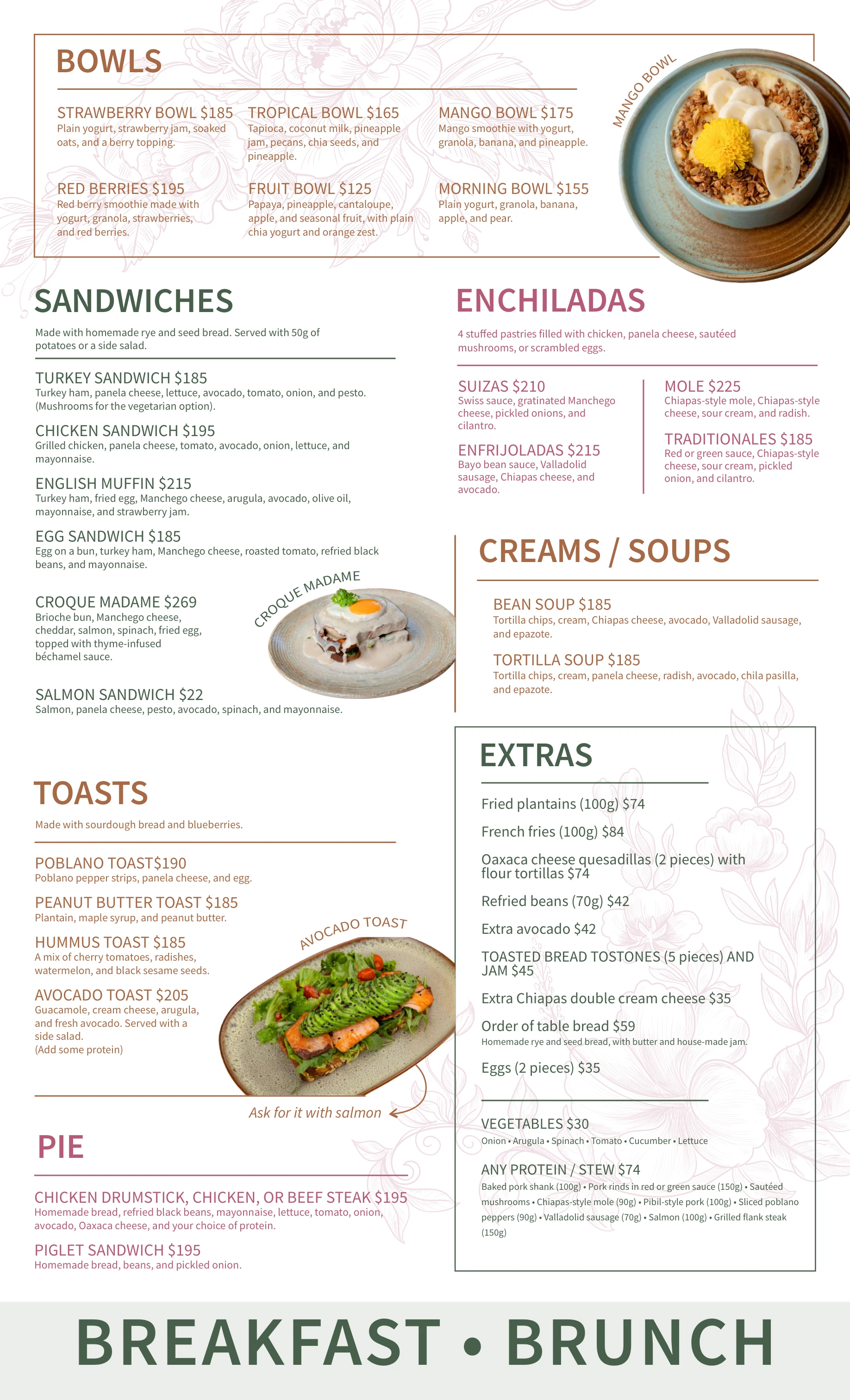 Bromelia menu, page 5 of 6. Open PDF for the original document.